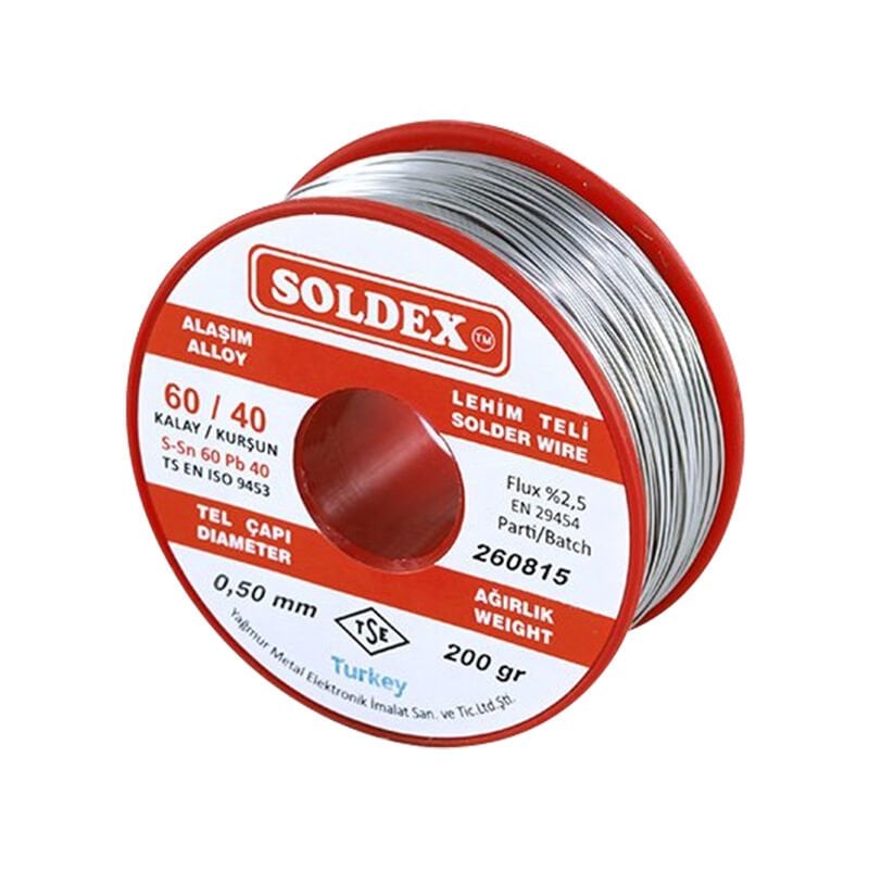 Soldex 200 Gr Lehim 0,50 Mm 60-40 Lehim Teli